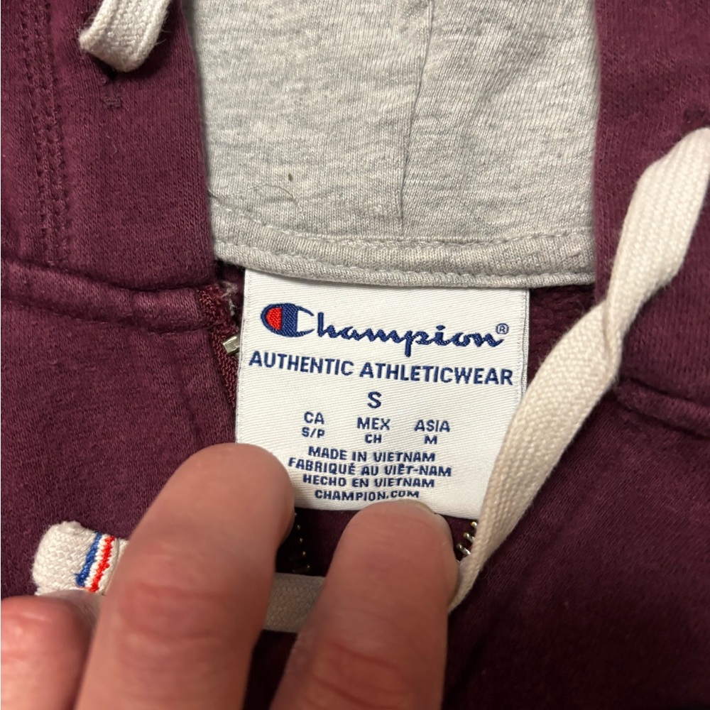 Champion Kids Maroon Sweatpants with White Drawstring